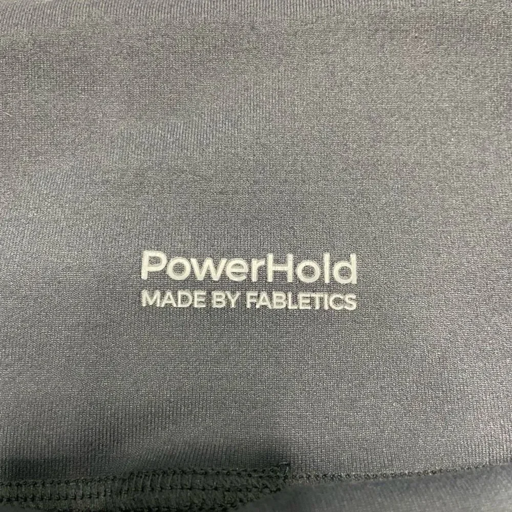 Fabletics Powerhold High Waisted Shorts Navy Blue Yellow Size Small - Picture 4 of 10